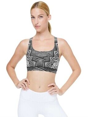 Lululemon Energy Bra Inked Ice Grey Black